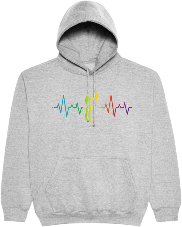 Bogensport Hoodie "Heartbeat" Motiv 7